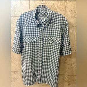 Men's Gameguard Blue Checkered Shirt. Never Worn.